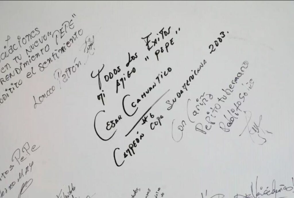 Recuerdo de César Ccahuantico en la cebichería El Pepe de Arequipa